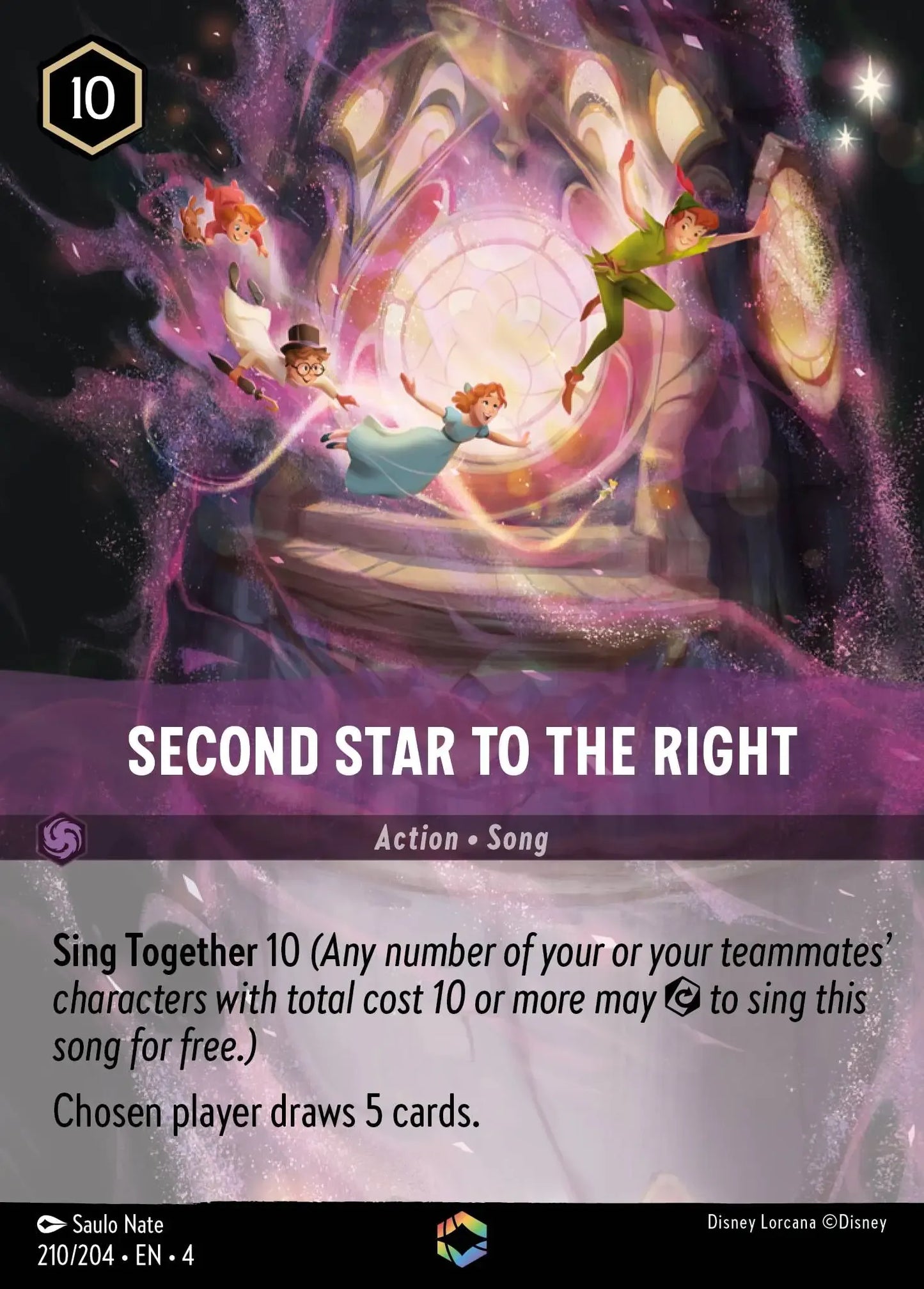 (210) Lorcana Ursula's Return Single: Second Star To The Right (V.2) Enchanted