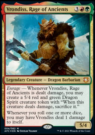 (004) Magic The Gathering Commander: Adventures in the Forgotten Realms Single: Vrondiss, Rage of Ancients Holo Mythic