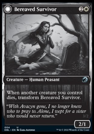 (004) Magic The Gathering Innistrad: Double Feature Single: Bereaved Survivor // Dauntless Avenger Uncommon