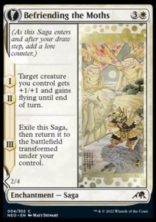 (004) Magic The Gathering Kamigawa: Neon Dynasty Single: Befriending the Moths // Imperial Moth Holo Common