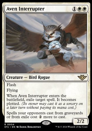 (004) Magic The Gathering Outlaws of Thunder Junction Single: Aven Interrupter Rare