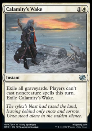 (004) Magic The Gathering The Brothers' War Single: Calamity's Wake Holo Uncommon