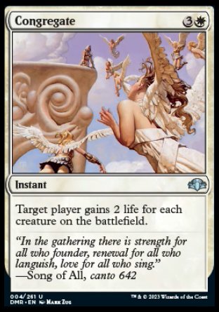 (004) Magic The Gathering Dominaria Remastered Single: Congregate Uncommon