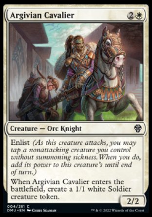 (004) Magic The Gathering Dominaria United Single: Argivian Cavalier Common