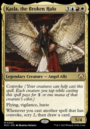 (004) Magic The Gathering Commander: March of the Machine Single: Kasla, the Broken Halo Holo Mythic