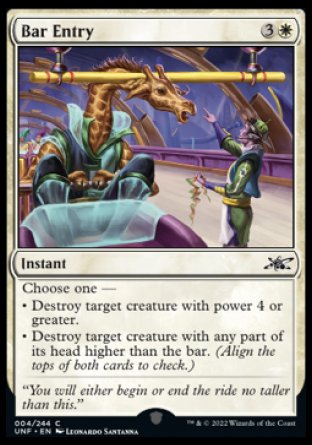 (004) Magic The Gathering Unfinity Single: Bar Entry Holo Common