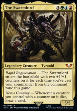(004) Magic The Gathering Universes Beyond: Warhammer 40000 Single: The Swarmlord (V.1) Holo Mythic