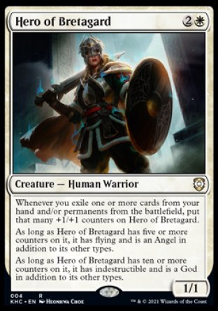 (004) Magic The Gathering Commander: Kaldheim Single: Hero of Bretagard Rare