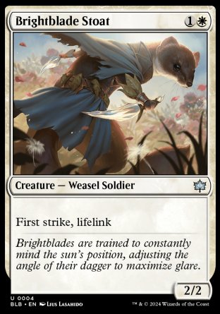 (004) Magic The Gathering Bloomburrow Single: Brightblade Stoat Uncommon