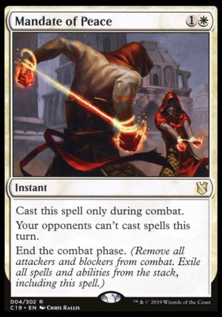 (004) Magic The Gathering Commander 2019 Single: Mandate of Peace Rare