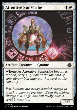 (004) Magic The Gathering The Lost Caverns of Ixalan Single: Attentive Sunscribe Holo Common