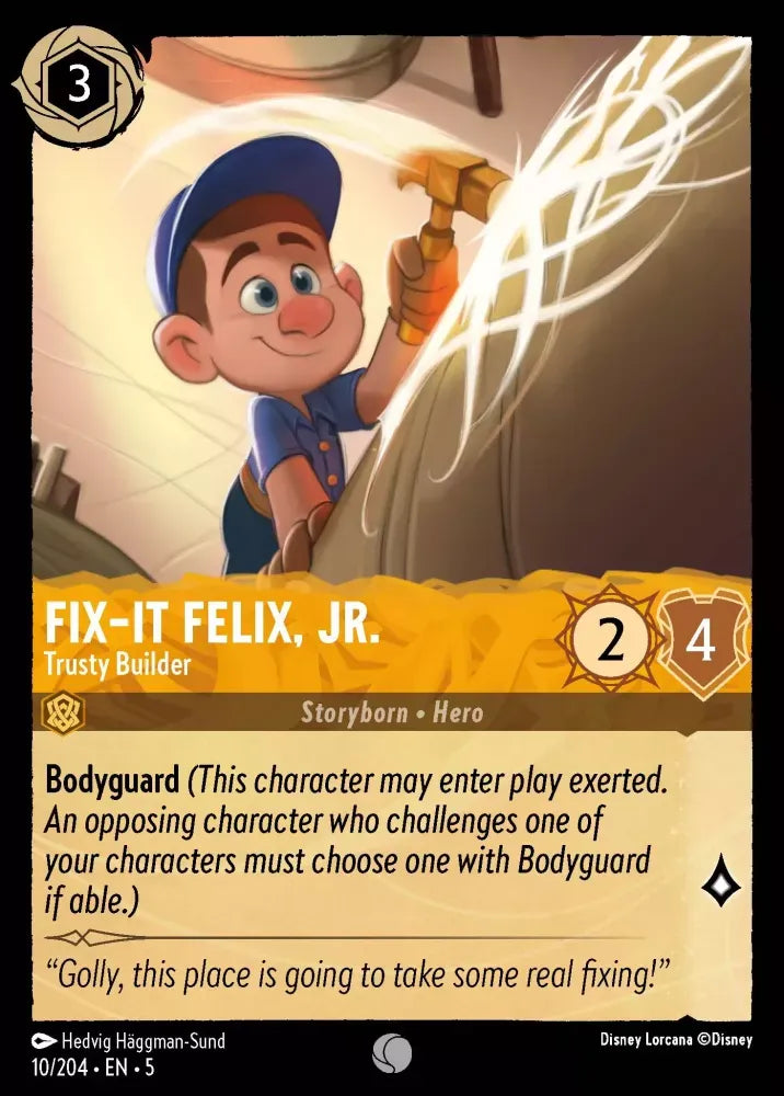 (010) Lorcana Shimmering Skies Single: Fix���It Felix, Jr. - Trusty Builder Common