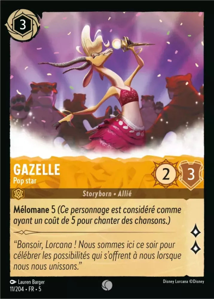 (011) Lorcana Shimmering Skies Single: Gazelle - Pop Star Common