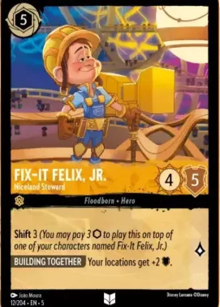 (012) Lorcana Shimmering Skies Single: Fix���It Felix, Jr. - Niceland Steward Holo Uncommon