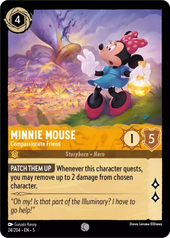 (024) Lorcana Shimmering Skies Single: Minnie Mouse - Compassionate Friend Common