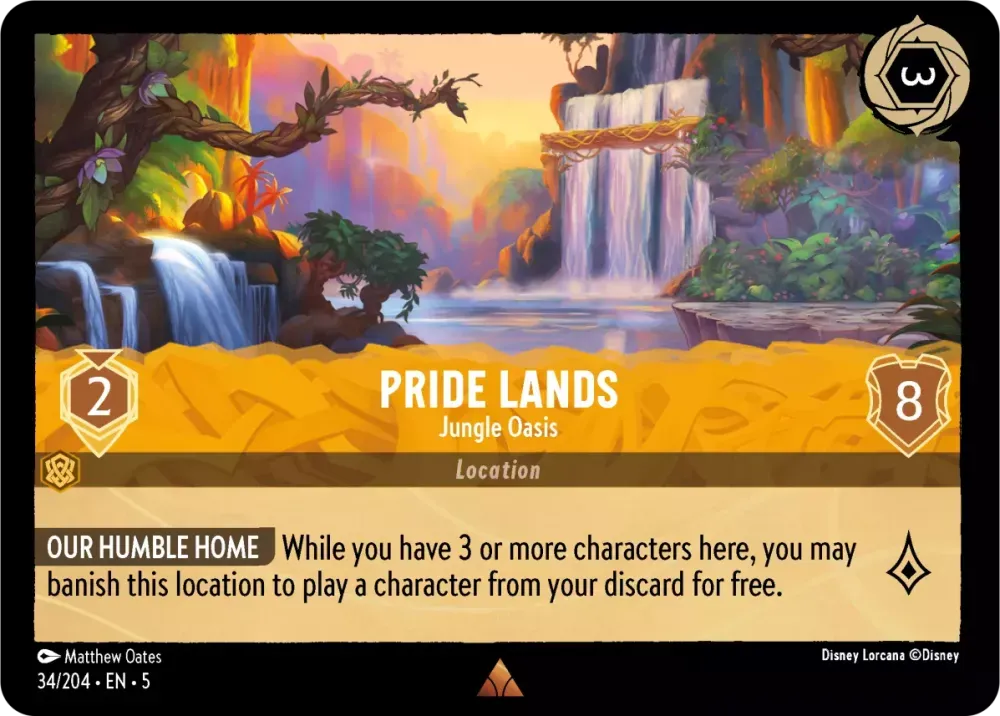 (034) Lorcana Shimmering Skies Single: Pride Lands - Jungle Oasis Rare