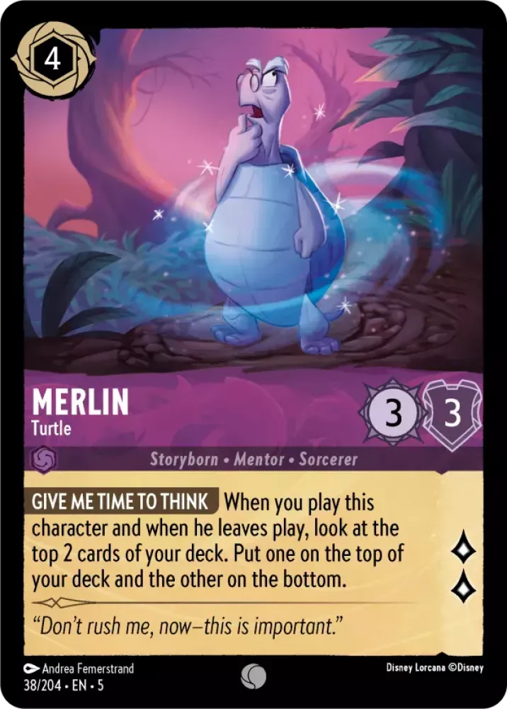 (038) Lorcana Shimmering Skies Single: Merlin - Turtle Common