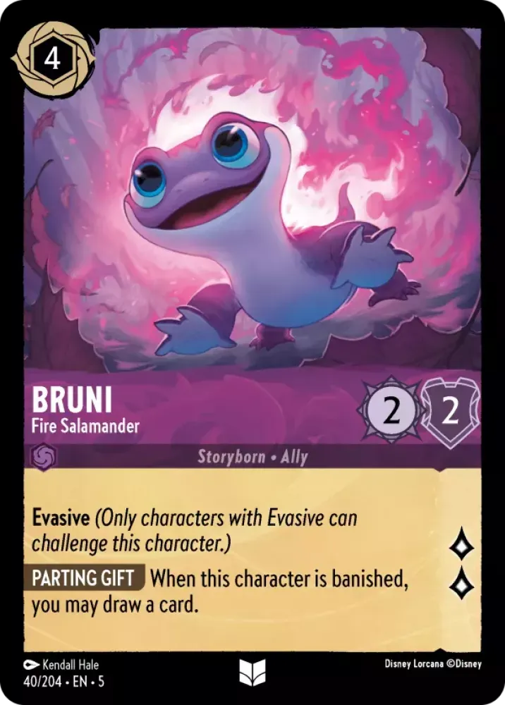 (040) Lorcana Shimmering Skies Single: Bruni - Fire Salamander Uncommon