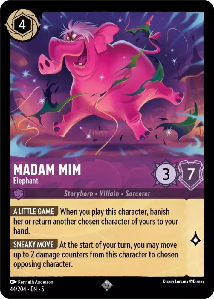 (044) Lorcana Shimmering Skies Single: Madam Mim - Elephant Super Rare