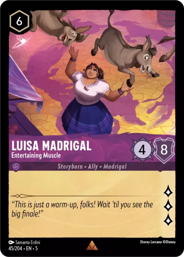 (045) Lorcana Shimmering Skies Single: Luisa Madrigal - Entertaining Muscle Rare