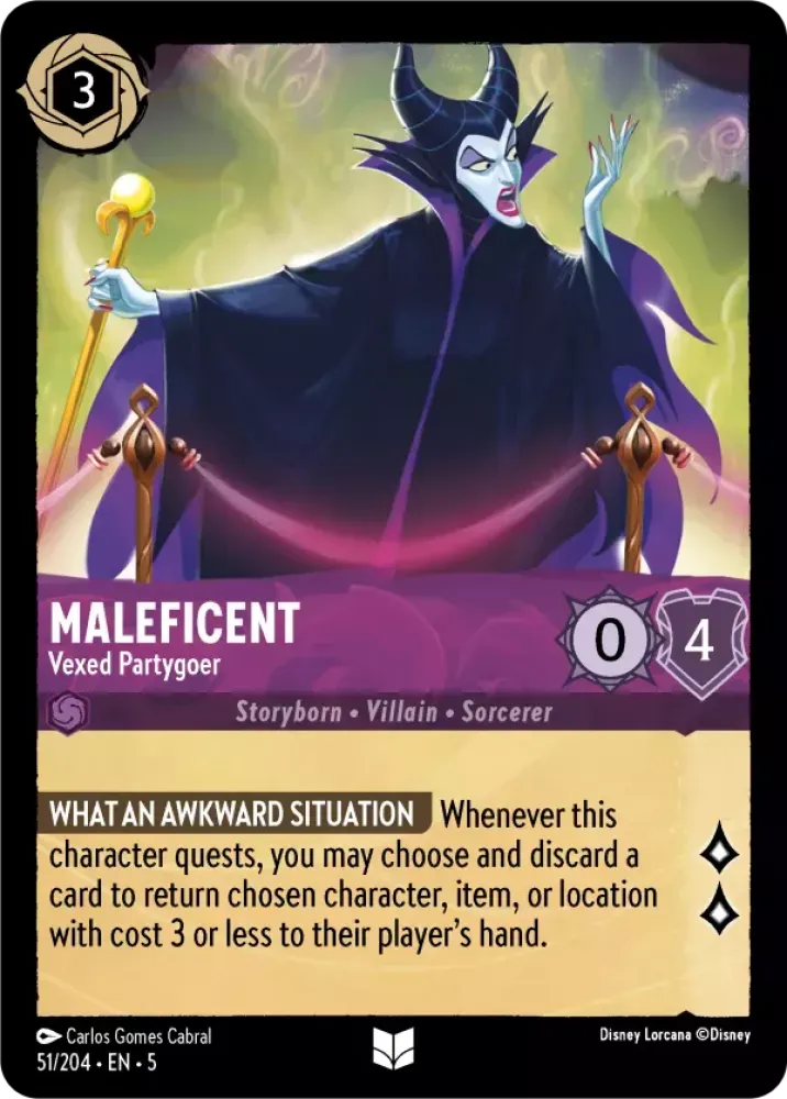 (051) Lorcana Shimmering Skies Single: Maleficent - Vexed Partygoer Uncommon