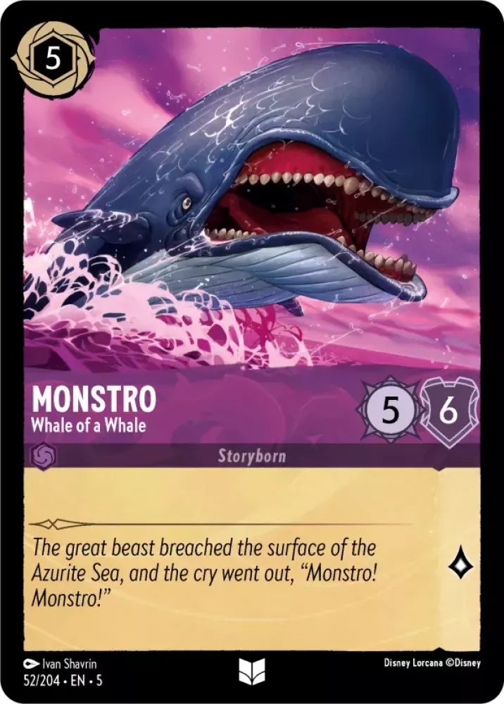 (052) Lorcana Shimmering Skies Single: Monstro - Whale of a Whale Uncommon