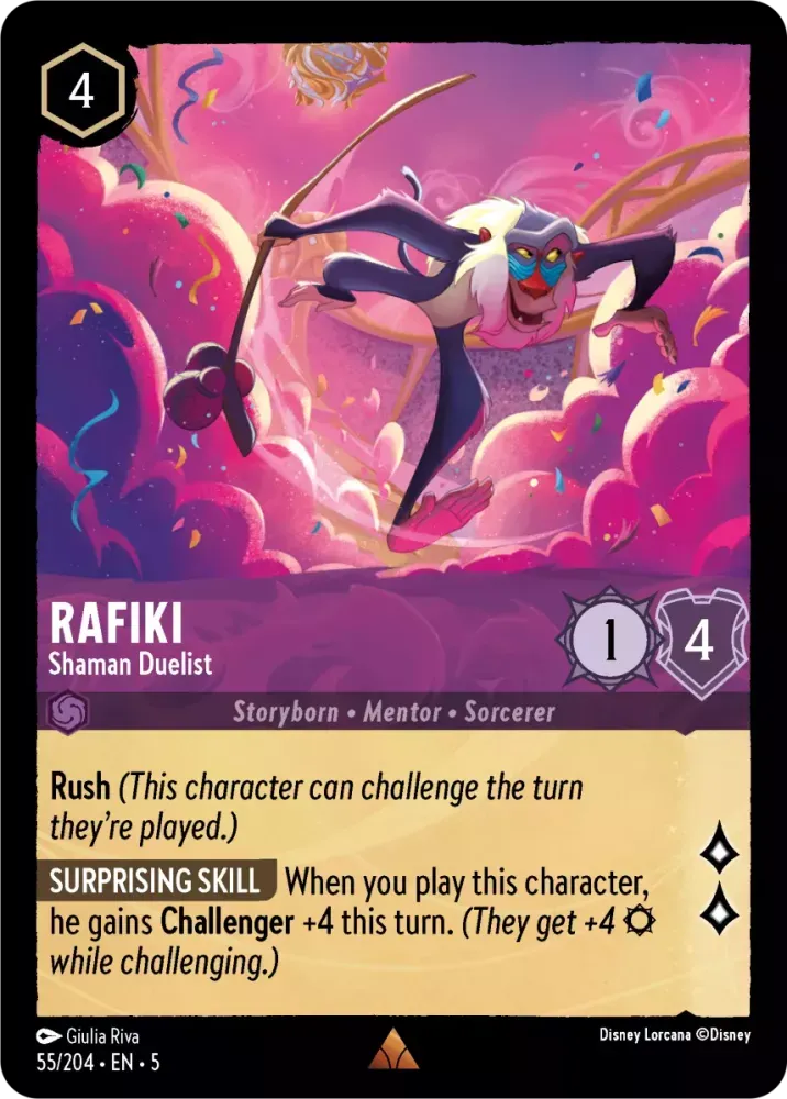 (055) Lorcana Shimmering Skies Single: Rafiki - Shaman Duelist Rare