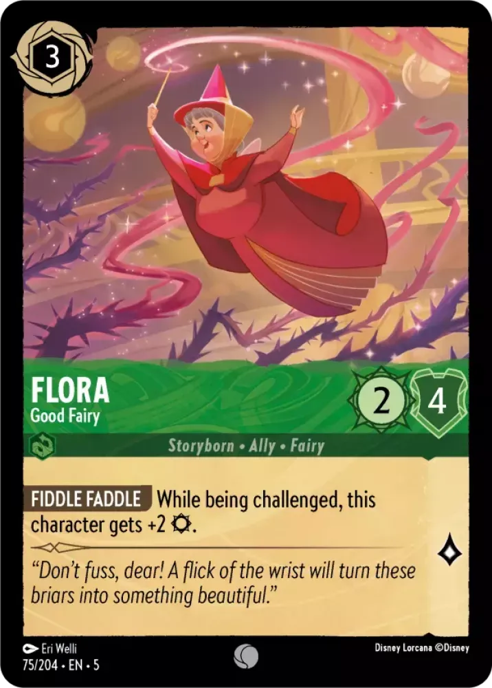 (075) Lorcana Shimmering Skies Single: Flora - Good Fairy Holo Common