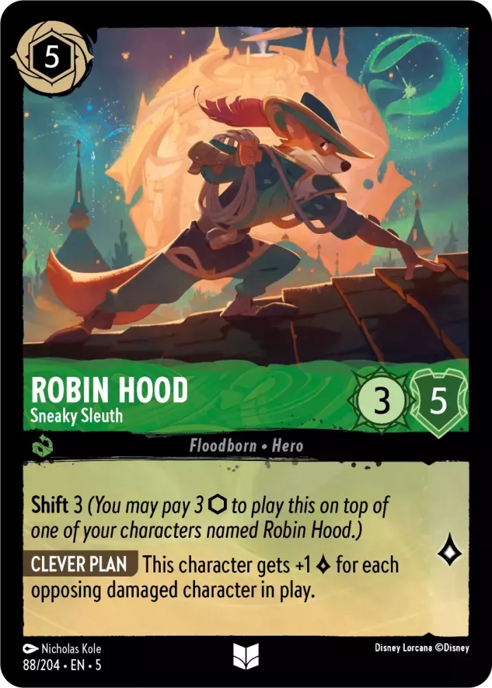 (088) Lorcana Shimmering Skies Single: Robin Hood - Sneaky Sleuth Uncommon