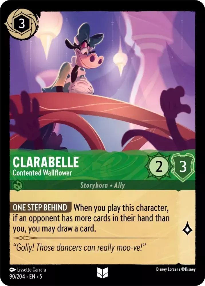 (090) Lorcana Shimmering Skies Single: Clarabelle - Contented Wallflower Uncommon