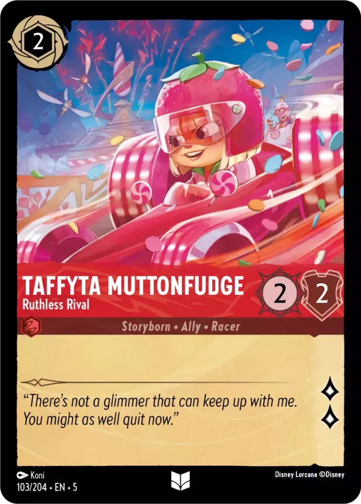 (103) Lorcana Shimmering Skies Single: Taffyta Muttonfudge - Ruthless Rival Uncommon