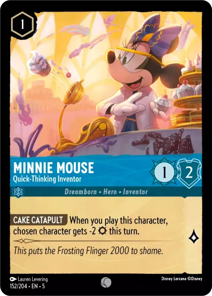 (152) Lorcana Shimmering Skies Single: Minnie Mouse - Quick-Thinking Inventor Common