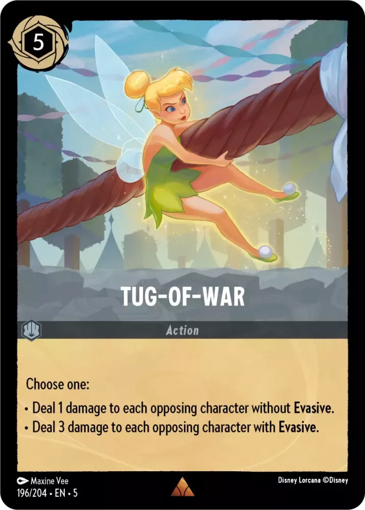 (196) Lorcana Shimmering Skies Single: Tug���of���War Holo Rare