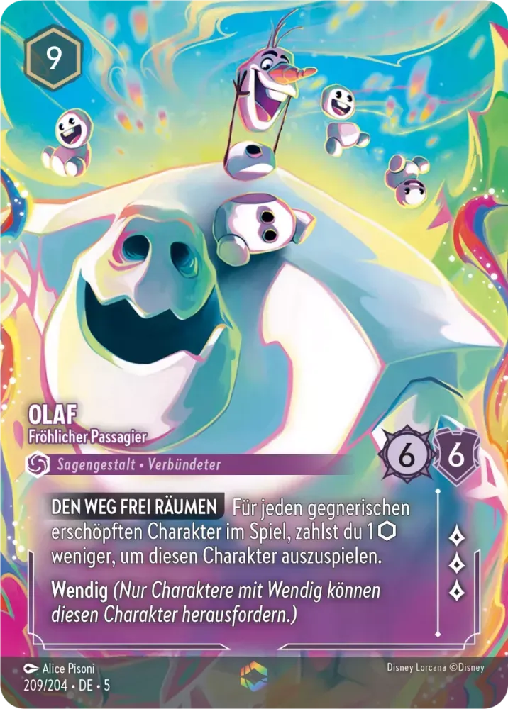 (209) Lorcana Shimmering Skies Single: Olaf - Happy Passenger (V.2) Enchanted
