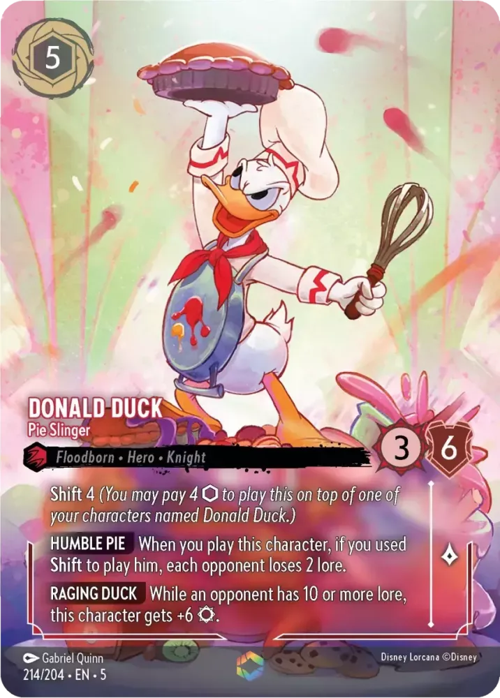 (214) Lorcana Shimmering Skies Single: Donald Duck - Pie Slinger (V.2) Enchanted