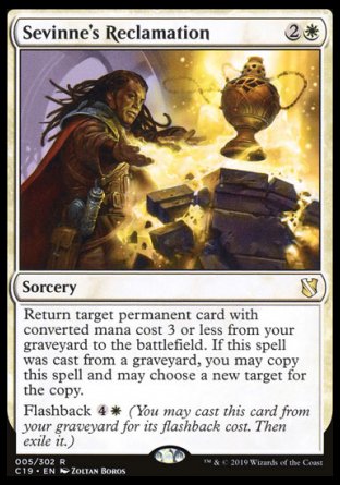 (005) Magic The Gathering Commander 2019 Single: Sevinne's Reclamation Rare