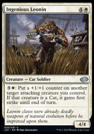 (005) Magic The Gathering Jumpstart 2022 Single: Ingenious Leonin Uncommon