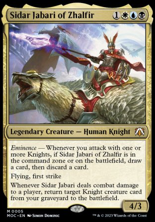 (005) Magic The Gathering Commander: March of the Machine Single: Sidar Jabari of Zhalfir Holo Mythic