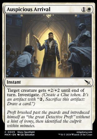 (005) Magic The Gathering Murders at Karlov Manor Single: Auspicious Arrival Holo Common