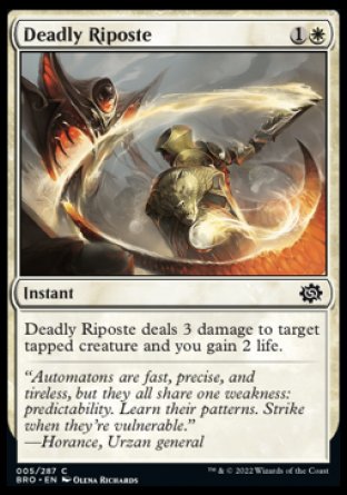 (005) Magic The Gathering The Brothers' War Single: Deadly Riposte Common