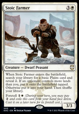 (005) Magic The Gathering Commander: Kaldheim Single: Stoic Farmer Rare