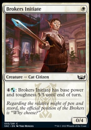 (005) Magic The Gathering Streets of New Capenna Single: Brokers Initiate Common