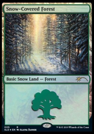 (005) Magic The Gathering Secret Lair Drop Series Single: Snow-Covered Forest Holo Land