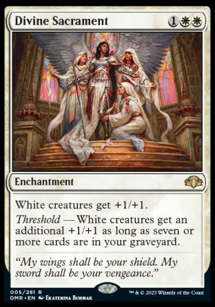 (005) Magic The Gathering Dominaria Remastered Single: Divine Sacrament Rare