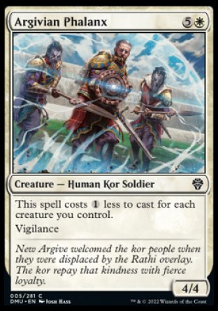 (005) Magic The Gathering Dominaria United Single: Argivian Phalanx Common