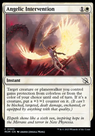 (005) Magic The Gathering March of the Machine Single: Angelic Intervention Holo Common