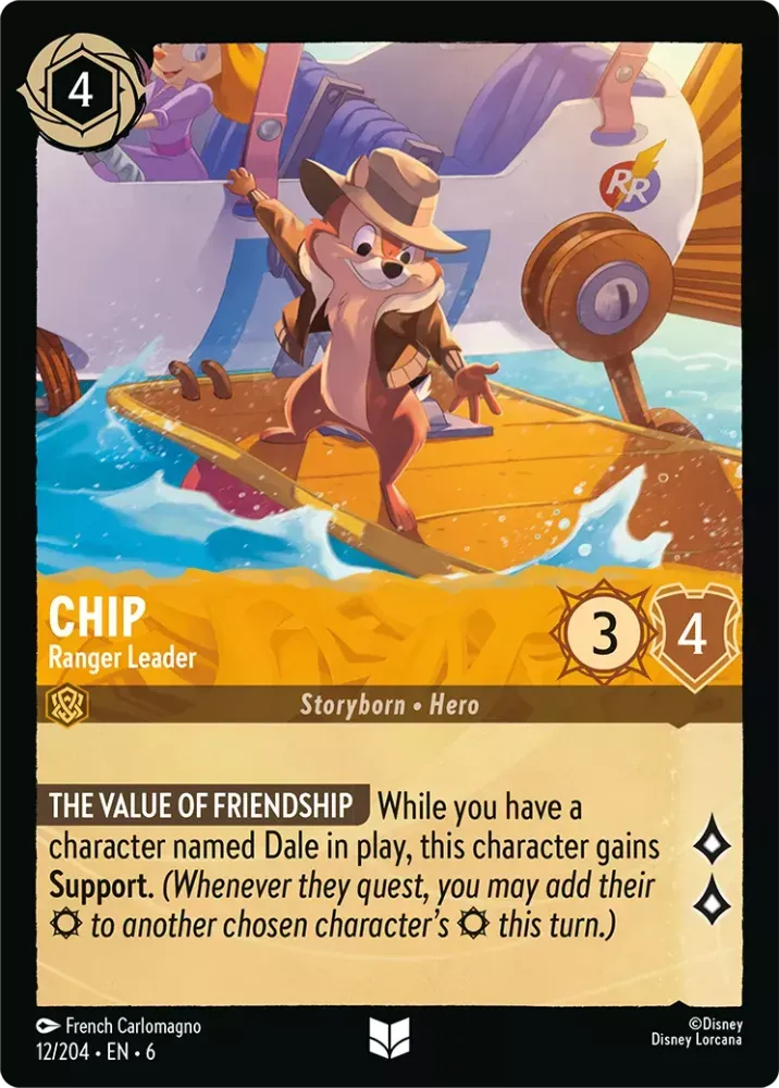 (012) Lorcana Azurite Sea Single: Chip - Ranger Leader Holo Uncommon