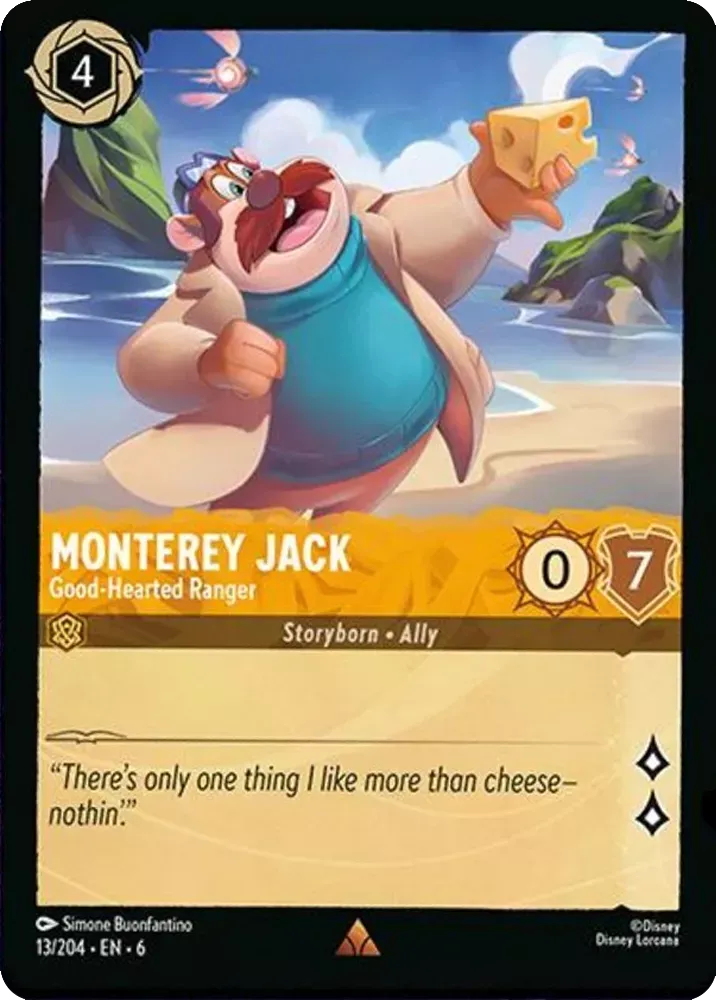 (013) Lorcana Azurite Sea Single: Monterey Jack - Good-Hearted Ranger Holo Rare