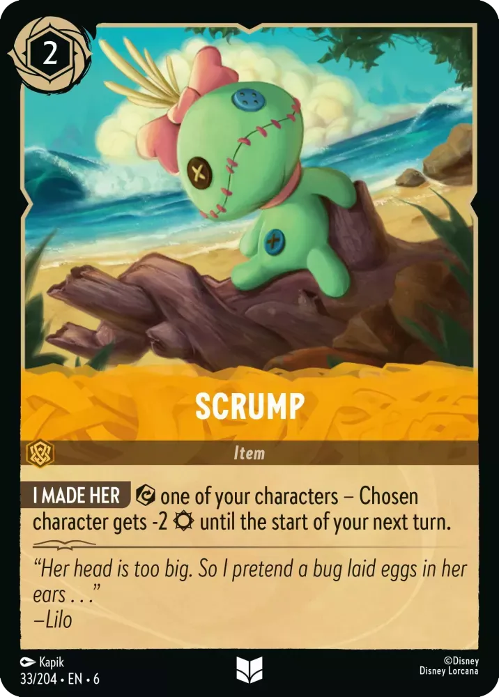(033) Lorcana Azurite Sea Single: Scrump Holo Uncommon