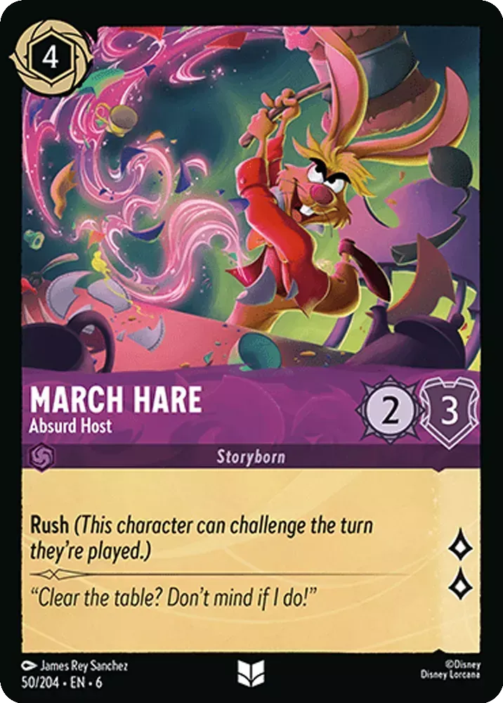 (050) Lorcana Azurite Sea Single: March Hare - Absurd Host Uncommon